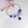 Pulsera Elegante de Aleación Galvanizada con Broche de Langosta y Trébol de Cuatro Hojas para Mujer, Más Vendida en el Sudeste Asiático, Joyería de Dibujos Animados en Stock, Hecha a Mano