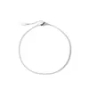 Pulsera Clásica de Plata de Ley S925 para Mujer Moda Europea y Americana Versátil Estilo ins Cadena Lateral Pulsera Diaria Ajustable para Mujer