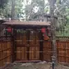 Puerta de Bambú, Puerta de Valla de Bambú, Puerta para Patio Exterior de Madera Anticorrosión, Valla de Jardín, Puerta de Patio Rural, Valla de Bambú