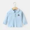 Camisa Polo Rayada para Bebé Ropa Infantil Ropa para Niños Top con Cuello Bebé Ropa de Otoño Elegante Versátil Ropa de Manga Larga Moderna