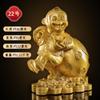 Estatueta de Macaco de Bronze, Mascote de Macaco, Ornamento de Macaco do Zodíaco Chinês, Estatueta de Macaco de Bronze com Saco de Dinheiro