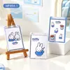 Miffy Pantalla Completa Espejo de Papel Plegable Espejo de Maquillaje de Escritorio Portátil Espejo de Mano Pantalla HD Espejo de Tocador de Escritorio para Dormitorio de Estudiante