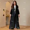 Centro Comercial de Ropa Fina para Mujer Estilo Europeo y Americano Cárdigan Texturizado Plisado Pliegues Miyake Chaqueta Temperamento Prendas de Abrigo Adelgazante Gabardina