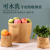 Bolsa de Papel Kraft Engrosado para Organización de Escritorio, Bolsa para Almacenamiento de Brochas de Maquillaje, Bolsa de Papel Tote Decorativa para Maceta de Flores Grado Alimenticio