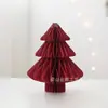 Decoraciones Navideñas Bola de Panal Papel Árbol de Navidad Plegable Escritorio Adornos de Árbol de Navidad Colgantes de Árbol de Navidad Transfronterizos