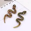 Broche de serpiente vintage de diamantes Moda europea y americana Accesorios para abrigo y traje Corsage de alta calidad Venta al por mayor La parte posterior se puede cambiar Hebilla de zapato