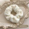 Color Café con Leche Peluche Anillo para el Cabello Anillo de Intestino Grueso Banda Elástica Lazo para el Cabello de Mujer 2024 Nuevo Otoño Diadema de Cuero