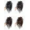 Diadema con Peluca de Moño Redondo, Cabello Sintético, Estilo Perezoso, Esponjoso, Cabello Largo Natural, Moño Desordenado, Pinza para el Cabello con Peluca