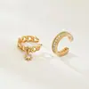 Cuffs para Orejas de Venta Caliente Europeos y Americanos para Mujeres, Diseño Fresco y Elegante, Cuffs de Cadena de Moda Hip-Hop Geniales y Modernos, Modernos Sin Perforación
