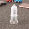 Cargador de coche pequeño de acero con doble puerto USB, de aleación de aluminio, 2,1 A, para tableta y teléfono inteligente, venta al por mayor