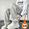 Calças retas para atacado de fábrica, novo estilo de outono, versátil, peso pesado, juvenil, moderno, listradas, casuais para atividades ao ar livre