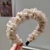 Diadema de Moda Coreana Dongdaemun Retro de Malla con Flor Trenzada y Pedrería Versátil para la Parte Alta de la Cabeza Accesorio para el Cabello