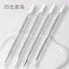 Caneta de Lixar para Nail Art, Lixa de Unha, Caneta de Quartzo para Remover Pele Morta, Ferramenta Bastão de Polimento Fino, Ferramentas de Nail Art