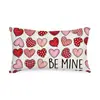 Fundas de Almohada Personalizadas para el Día de San Valentín Transfronterizas, Decoración de Atmósfera Festiva, Fundas de Cojín para Sofá del Hogar, Fundas de Cojín en Forma de Corazón para Dormitorio