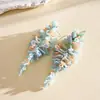 Pendientes de gancho de resina con forma de hoja ovalada y pluma, transfronterizos europeos y americanos, pendientes frescos y sencillos de verano, pendientes de diseño nicho para mujer