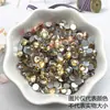 Pedrería de color SS30 de fondo plano 6.5 mm redonda de color mixto para decoración de uñas, decoración de fundas de teléfono, kit de material DIY, cadena de hierro