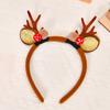 Accesorios Navideños para el Cabello de Bosque Relleno, Lindas Horquillas de Astas de Alce, Diademas, Horquillas para el Día del Niño, Flequillo, Adornos para la Cabeza de Mujer