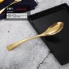 Juego de Cubiertos Occidentales de Acero Inoxidable Francés con Cuchillo para Carne Pulido a Espejo, Tenedor, Cuchara para Café y Caja de Regalo de Terciopelo con Estampado Dorado, Lujo al por Mayor