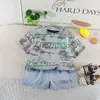 Conjunto de Verão Moderno com Manga Curta para Meninos 2026 Novo Conjunto de Verão Tie-Dye Desgastado Dwxg para Meninos Tendência