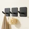 Ganchos Modernos Minimalistas de Acero Inoxidable, Ganchos Adhesivos sin Taladro para Puertas y Paredes del Baño, Uso Doméstico, Venta Directa del Fabricante, Mayoreo