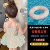 Traje de baño de niña sirena, bonito traje de baño para bebé, nuevo estilo 2023, vestido de princesa para niña, traje de baño de verano para niña.