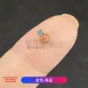 Pendientes de Aleación de Titanio F136 Incrustados con Circonita 5A Círculo Retorcido Rosca Interna Clavo para Hélice Auricular Clavo para Labio Joyería de Piercing de Titanio G23