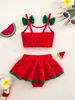 2027 Nuevo Traje de Baño Transfronterizo para Niñas Conjunto Dividido de Tres Piezas para Niños Medianos y Grandes Ropa de Baño Infantil