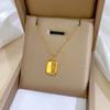 [acero de titanio de cuerpo completo] horno chapado en oro real retención de color buena collar frío femenino ins red roja cadena clavícula accesorios