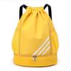 Mochila com Cordão Personalizada Processada, Simples, Leve, Grande Capacidade, Bolsa Esportiva para Fitness Basquete, Listrada, Bolsa Casual para Estudantes