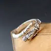 Nafoge Joias de Prata Atacado Anel de Prata 925 Sterling Anel de Prata Tailandesa com Abertura de Dragão Feito à Mão para Homens e Mulheres Anel de Prata