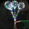 Atacado transparente onda bola lidar com flash lidar com onda bola LED onda bola bola corda de luz com suporte