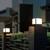 Nova Lâmpada Solar de Pilar Minimalista Estilo Chinês, Lâmpada de Pilar para Portão de Grade Quadrada, Luminárias LED para Exterior Atacado