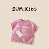 Camiseta Informal Casual con Estampado de Verano 2026 Nueva y Elegante con Letras para Niños, Top de Verano de Moda para Niños Pequeños y Niños