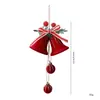 Los adornos de campana navideña nórdica pintados y flocados más vendidos de Shengyuan, decoraciones para árboles de Navidad, colgantes para ventanas del hogar