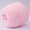Bola de lana de terciopelo dorado, chenilla, hecha a mano, bufanda tejida, hilo grueso, material de oso violento, bolsa, zapatillas de ganchillo