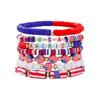 Pulseras Transfronterizas, Juegos de Pulseras del Día de la Independencia Americana, Joyería de Arcilla Suave con Cuentas a la Moda Temática de la Copa del Mundo de EE. UU. al por Mayor
