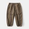 2026 Novas Calças de Roupa Infantil para Meninos Cor Sólida Calças Longas Estilo Coreano Moda Primavera e Outono para Bebê Tendência Dropshipping