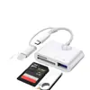 Lector de Tarjetas Adecuado para Apple Android iPhone Doble Uso Almacenamiento Tf/Sd Convertidor de Cámara Otg Convertidor Externo