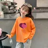 Nuevo Top Infantil Súper Lindo 2026, Hermosa Camiseta Básica, Estampado de Dibujos Animados de Primavera, Algodón Puro, Manga Larga para Niñas