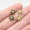 11x11mm 0,36g Multicor Exportação Liga de Zinco Acessórios de Joias Peça Flor Conector