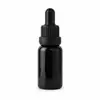 Botella dispensadora de aceite esencial de 5 ml, 10 ml, 20 ml, 30 ml, 100 ml, Botella de líquido de esencia, Botella de vidrio cosmético, Negra