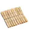 Pinzas para la ropa de bambú natural, Paquete de 20, No marcan, Antideslizantes, Clips a prueba de viento, Prácticas para secar ropa y calcetines en casa