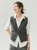 Chaleco de Seda y Cachemira Kangbaolai para Mujer, 75% Cachemira, 25% Seda de Morera, Cuello en V, Capas, Chaleco de Punto sin Mangas