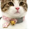 Gato Colorido Encaje Flor Collar Perro Accesorios de Alta Gama Collar Perro Pequeño Collar con Cascabel Ajustable Venta al por Mayor