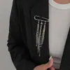 Broche Longo Multifuncional de Cristal Doce e Cool Europeu e Americano Transfronteiriço Acessório de Roupa Corrente de Franja da Cadeia Ins Pinos de Fixação Decoração
