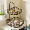 Soporte para Cebolleta, Jengibre y Ajo de Cocina Estante de Almacenamiento de Verduras para Encimera del Hogar Artefacto de Almacenamiento de Ajo y Jengibre Multicapa Sin Instalación