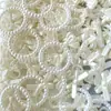 Accesorios de Perla Imitación Rosa Barroca de ABS con Lazo para Niña Materiales Hechos a Mano DIY Pegamento de Crema para Funda de Teléfono
