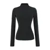 Camiseta Feminina de Manga Longa com Gola Alta Meia-Calça Escovada para Outono e Inverno, Novo Estilo de Outono, Camisa Versátil para Camadas Internas, Top Justo