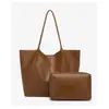 Bolsa Tote de Couro Macio Retrô para Outono e Inverno Grande Capacidade Única Ombro Sob o Braço Bolsa Mãe e Filho Casual Versátil Bolsa para o Dia a Dia