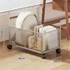 Estante de Armazenamento para Mochilas Escolares, Caixa de Armazenamento de Livros Sob a Mesa, Caixa de Livros de Grande Capacidade para Livros Didáticos de Alunos em Sala de Aula, De Chão com Rodas ao Lado da Mesa
